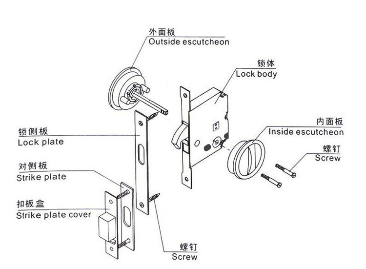 天博体育RSL-602ET 移门拉门方形锁（带锁体钥匙）